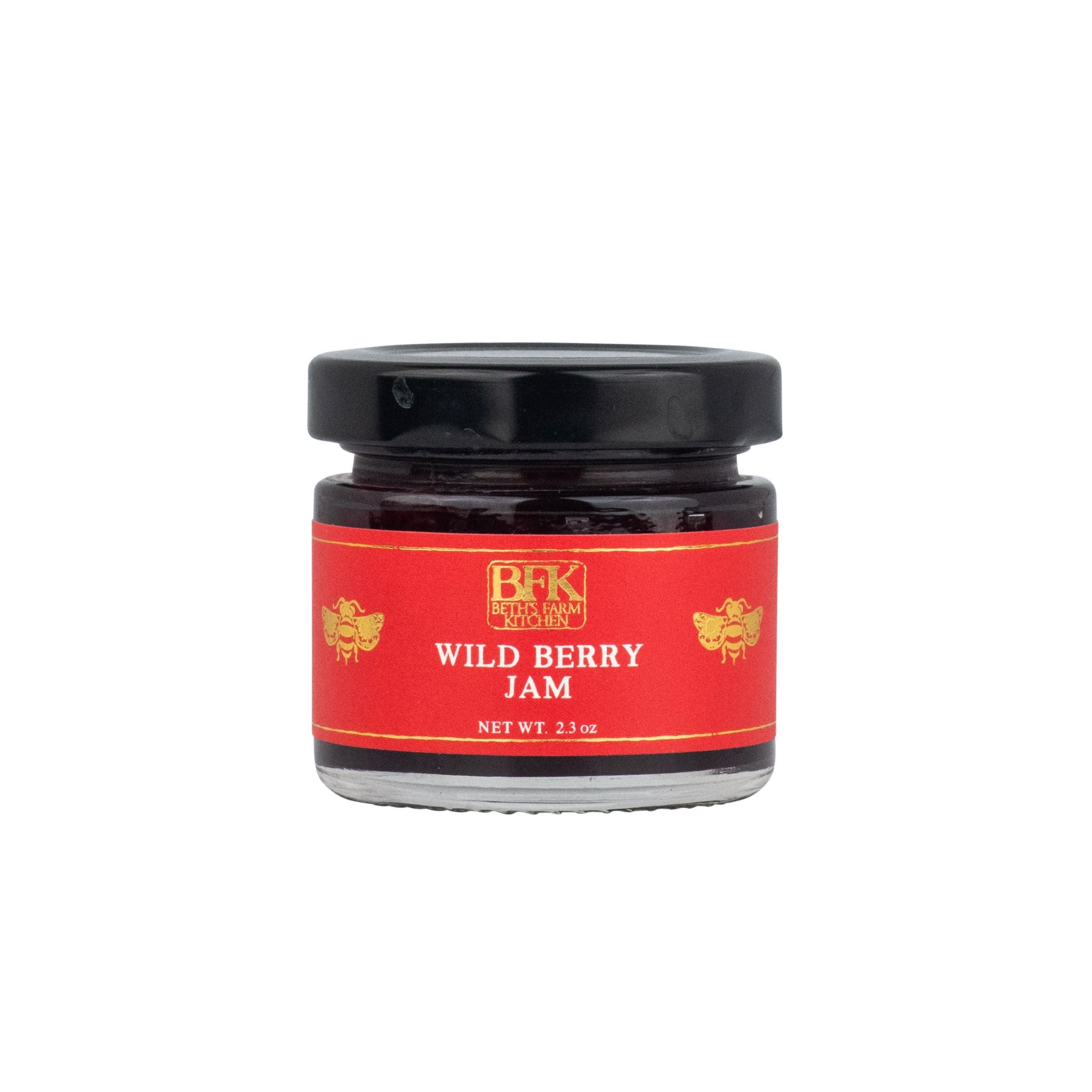 mini jar of wild berry jam by Beth's Farm Kitchen