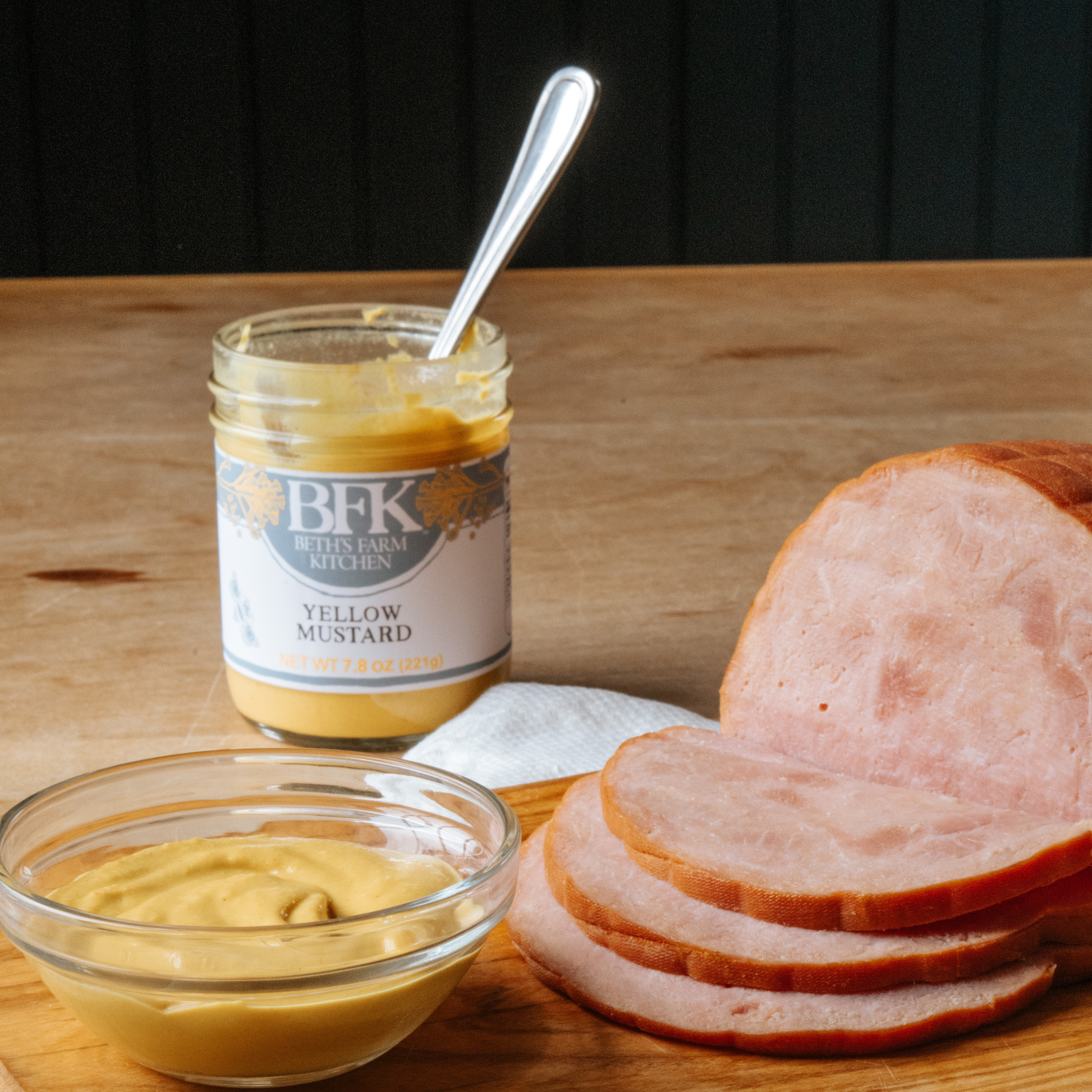 Life style photo of creamy Yellow Mustard by Beth's Farm Kitchen