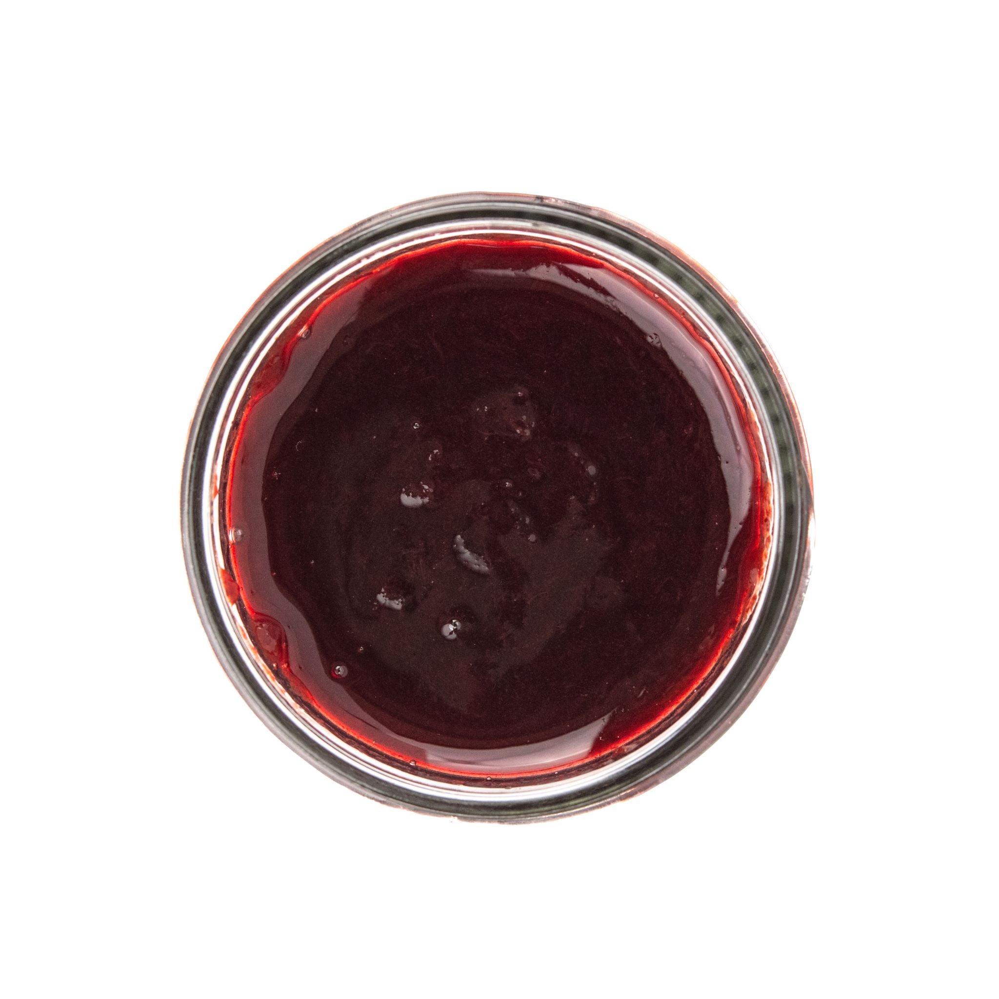 inside jar of damson plum jam by Beth's Farm Kitchen