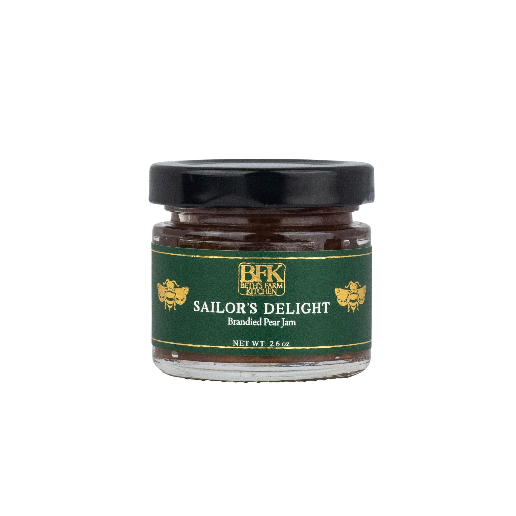 mini jar of pear and brandy jam by Beth's Farm Kitchen