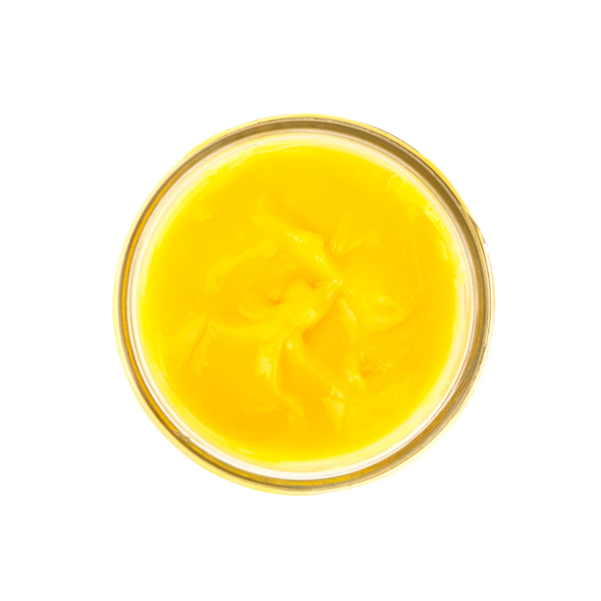 inside mini jar of lemon curd by Beth's Farm Kitchen