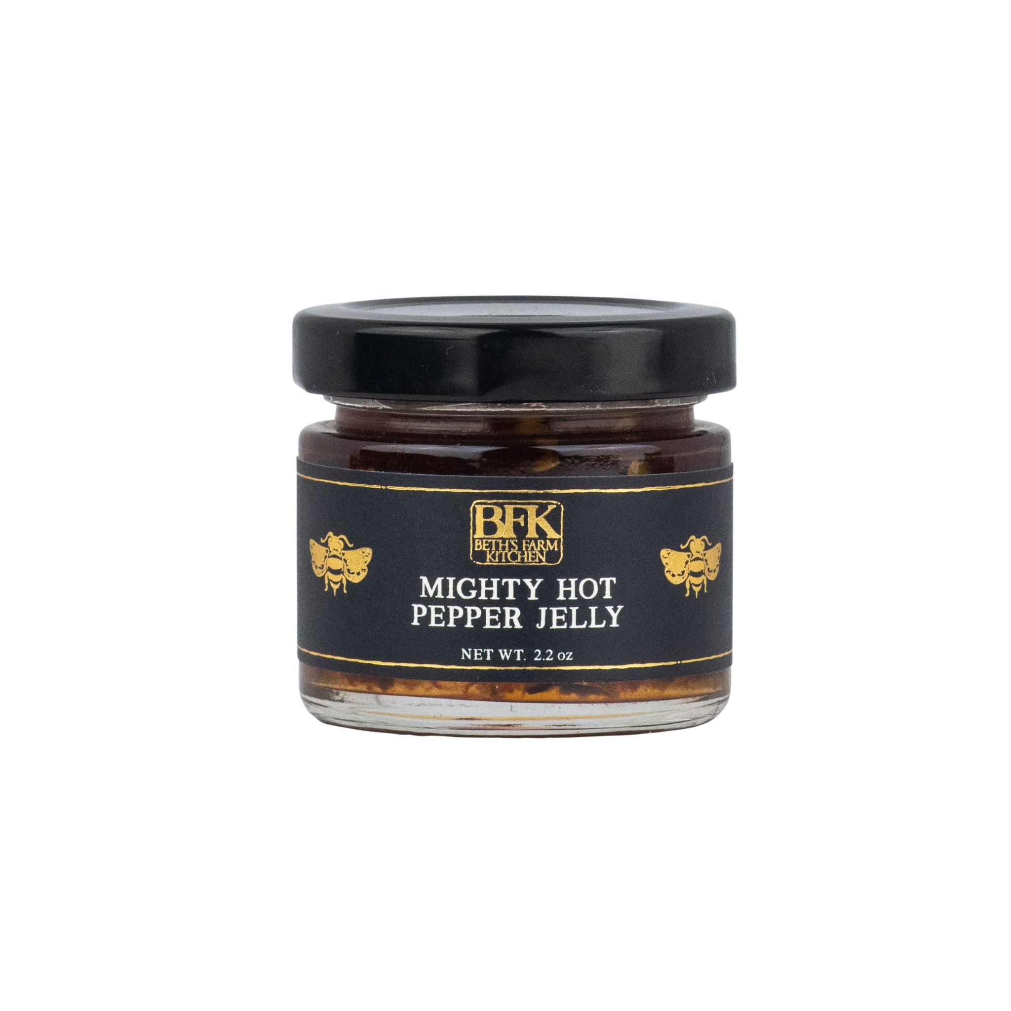 mini jar of mighty hot pepper jelly by Beth's Farm Kitchen