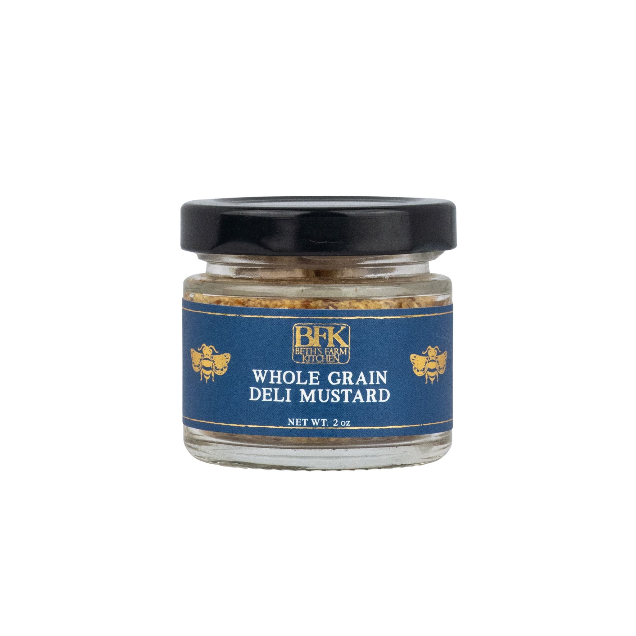 jar of whole grain deli mustard by Beth's Farm Kitchen