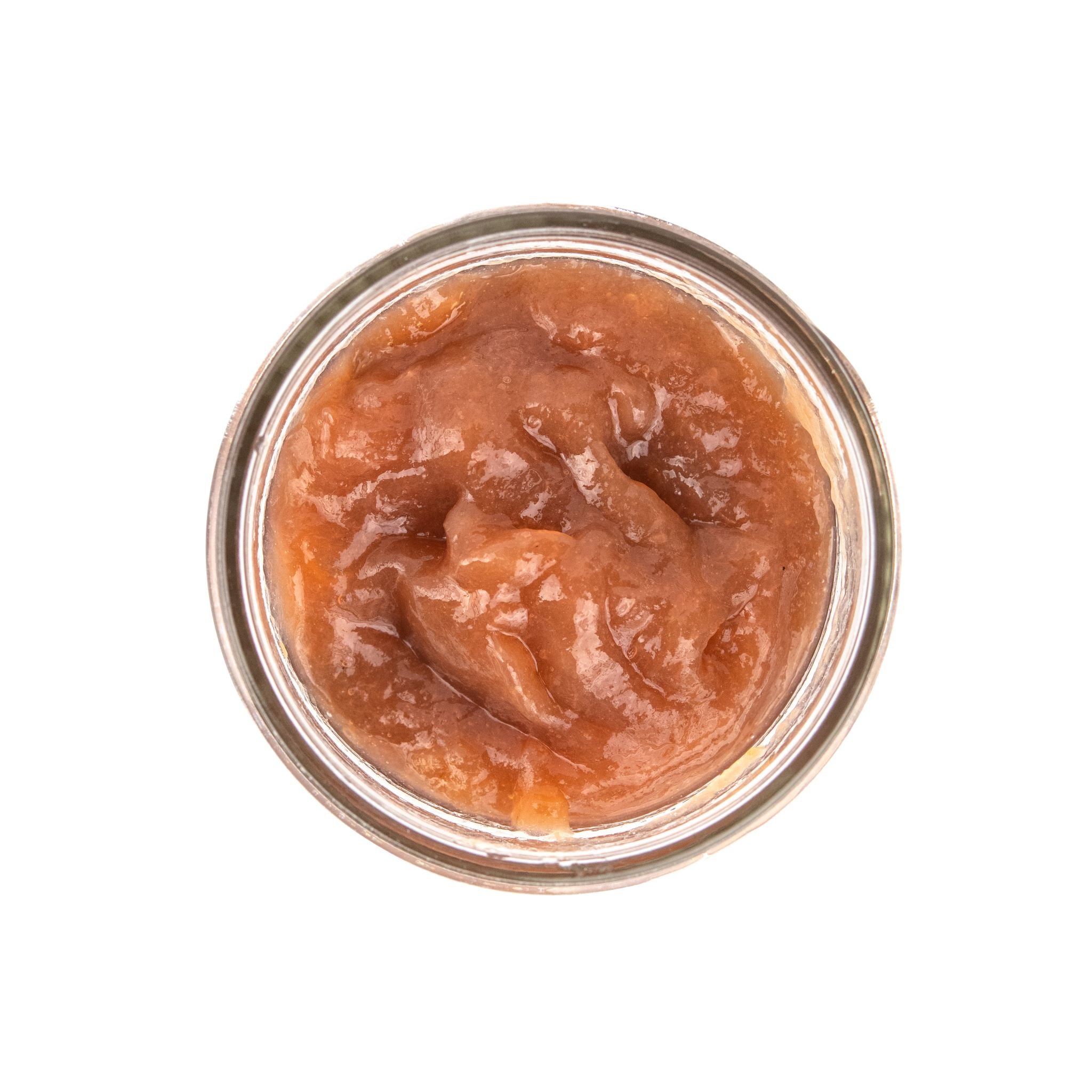 jar of rhubarb jam inside by Beth's Farm Kitchen